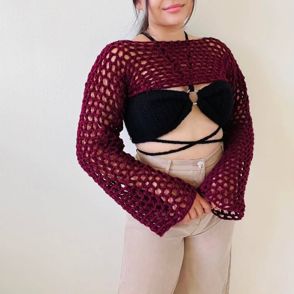 Caroline Sleeves Crop Top