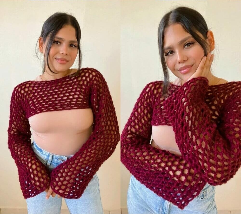 Caroline Sleeves Crop Top